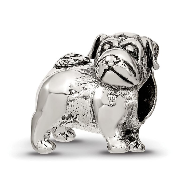 Kazi Luxury Sterling Silver Reflections Pug Bead 50$